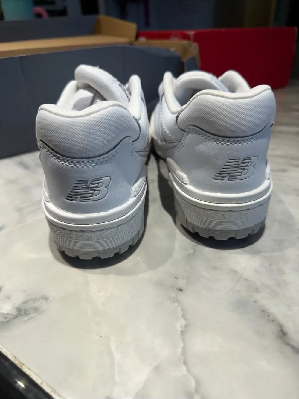 New Balance all white